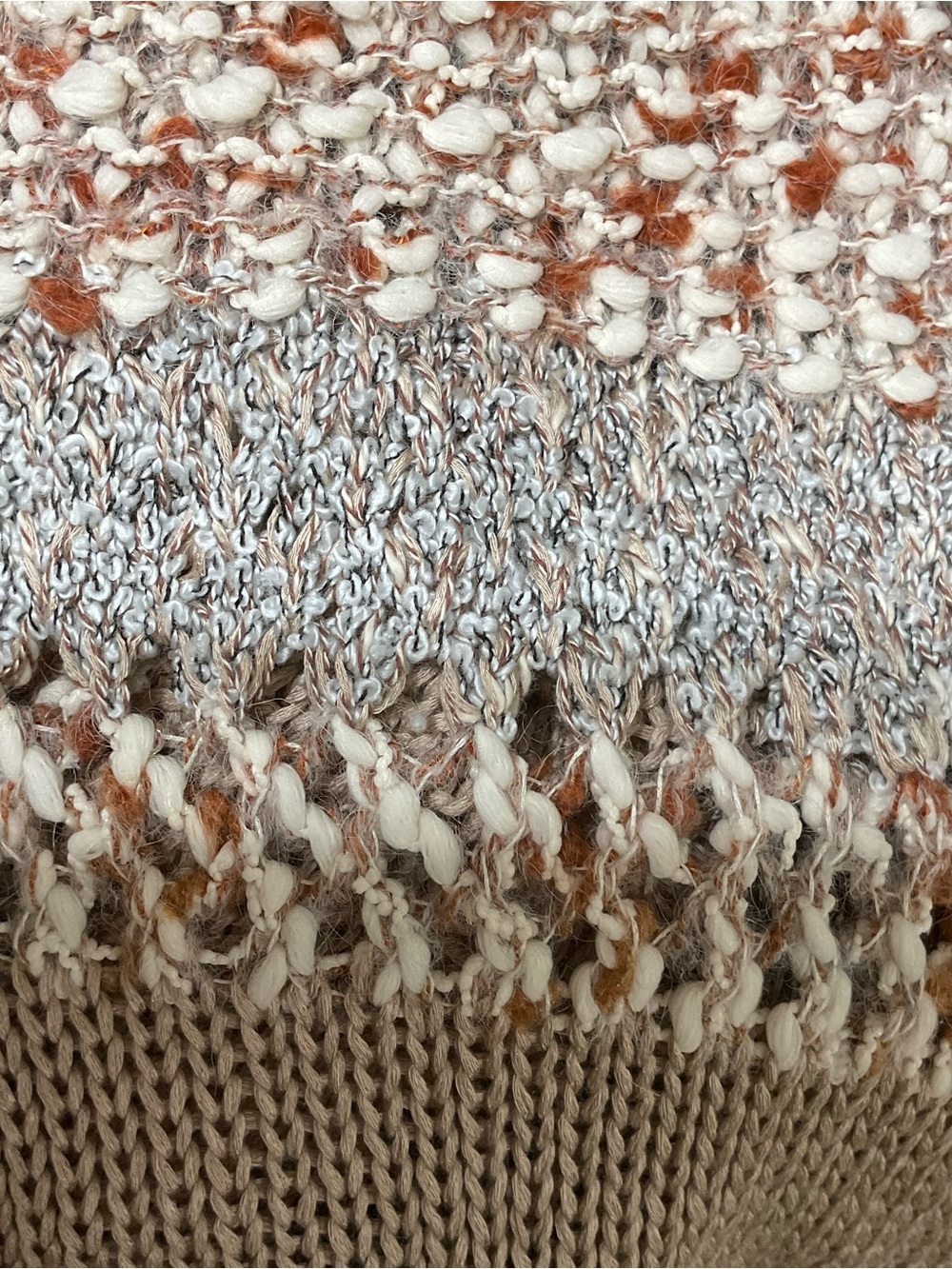 Multiples Open Knit Fringe Vest Boho Crochet Sleeveless size Small boho festival - Picture 13 of 15